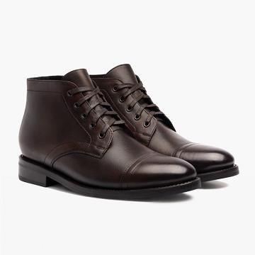 Black / Coffee Thursday Cadet Leather Men's Chukka Boots | NZ76GSO