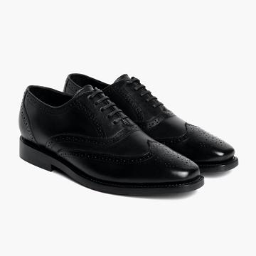 Black Thursday Aviator Leather Men's Dress Shoes | NZ35RVD