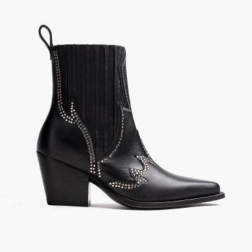Black Thursday Boots Icon Leather Women's High Heels | NZ201ZUT