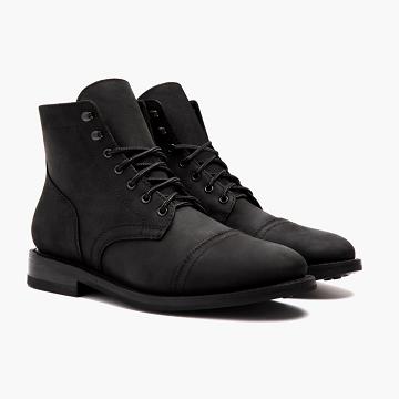 Black Thursday Captain Leather Rugged & Resilient Men's Boots | NZ390DFM43