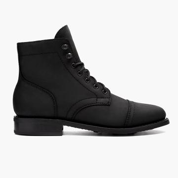 Black Thursday Captain Leather Women's Lace Up Boots | NZ183NZL
