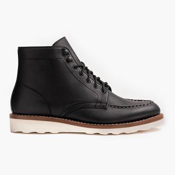 Black Thursday Diplomat Leather Women's Lace Up Boots | NZ175ZUT