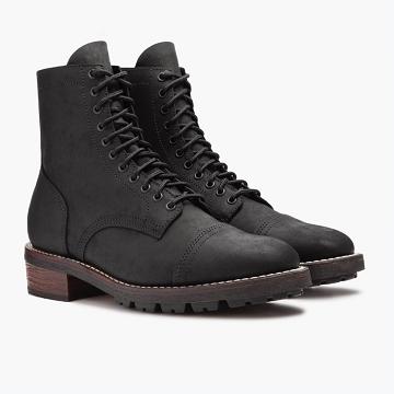 Black Thursday Logger Leather Men's Lace Up Boots | NZ410LIS