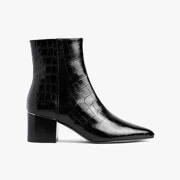 Black Thursday Luna Leather Women's Booties | NZ158AHK