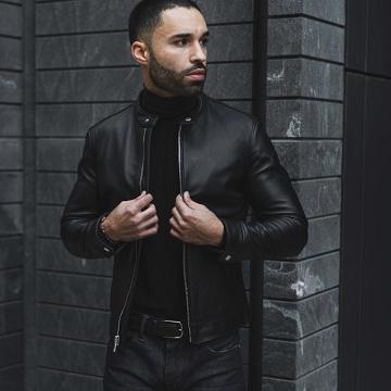 Black Thursday Racer Leather Men's Jackets | NZ330XYU
