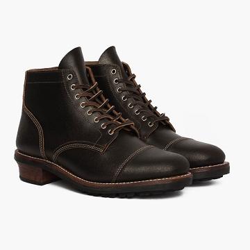 Black Thursday Vanguard Leather Men's Lace Up Boots | NZ390DFM59