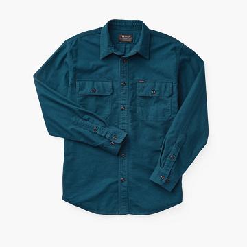 Blue Thursday Field Flannel Cotton Men's Shirts | NZ31ILH