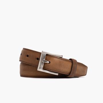 Brown / Coffee Thursday Classic Leather Men's Belts | NZ309HAP