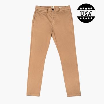 Brown Thursday Axe Slim Fit Chinos Cotton Men's Pants | NZ323WNB