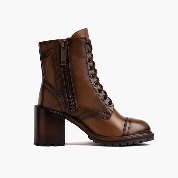 Brown Thursday Boots Rebel Leather Women's High Heels | NZ190TCE