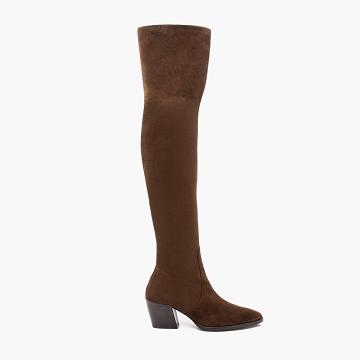 Brown Thursday Boots Tempest Suede Women's High Heels | NZ189YXF