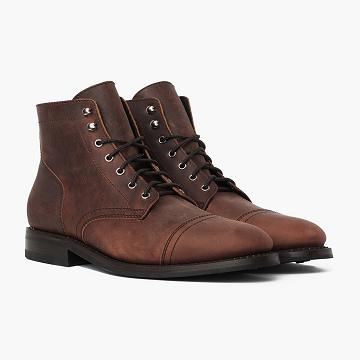 Brown Thursday Captain Leather Men's Chukka Boots | NZ72LIS