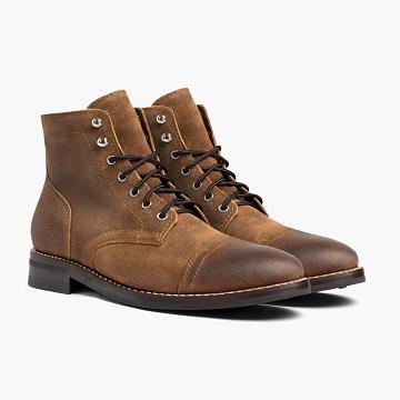 Brown Thursday Captain Suede Men's Lace Up Boots | NZ424TCE