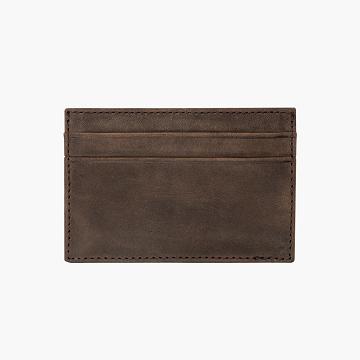 Brown Thursday Card Holder Leather Classic Men's Wallets | NZ235NZL