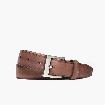 Brown Thursday Classic Leather Rugged Men's Belts | NZ305ZUT