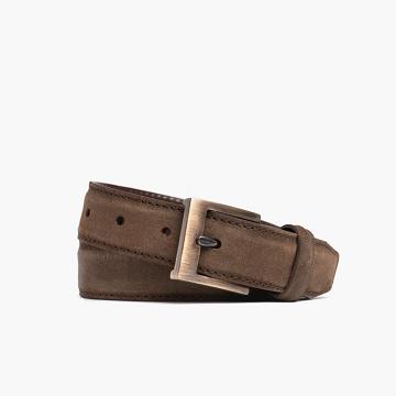 Brown Thursday Classic Suede Men's Belts | NZ299MQZ