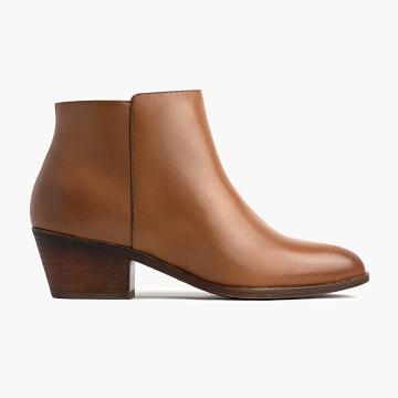 Brown Thursday Downtown Leather Women's Booties | NZ167WNB