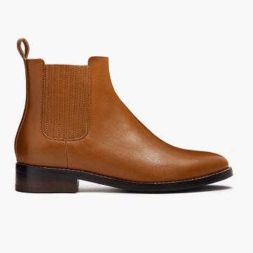 Brown Thursday Dreamer Leather Women's Chelsea Boots | NZ229KOR