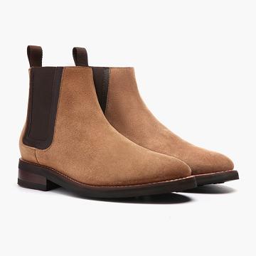 Brown Thursday Duke Suede Men's Chelsea Boots | NZ91MQZ