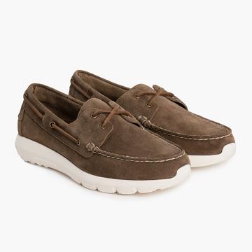 Brown Thursday Handsewn Runner Suede Men's Boat Shoes | NZ363FDN