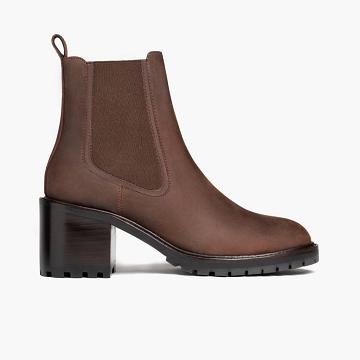 Brown Thursday Knockout Leather Women's Boots | NZ147CTV