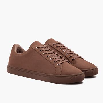 Brown Thursday Premier Low Tops Nubuck Men's Sneakers | NZ36EBC