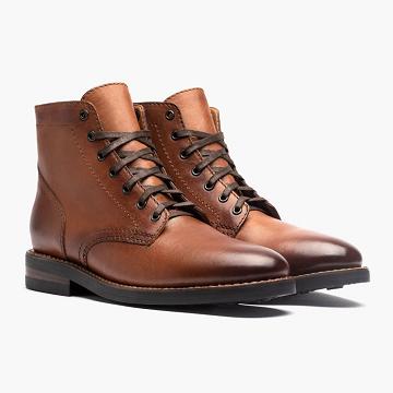 Brown Thursday President Leather Classic Men's Lace Up Boots | NZ402QMA