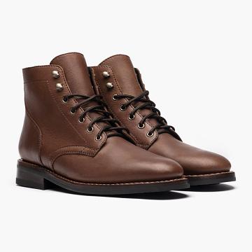 Brown Thursday President Leather Men's Lace Up Boots | NZ405BEX