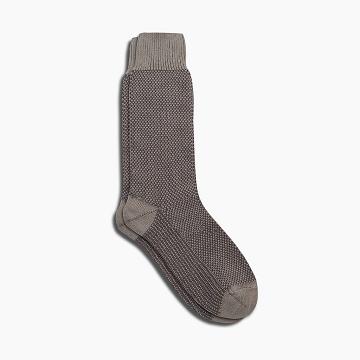 Brown Thursday Sodello Birdseye Cotton Men's Socks | NZ276VRW