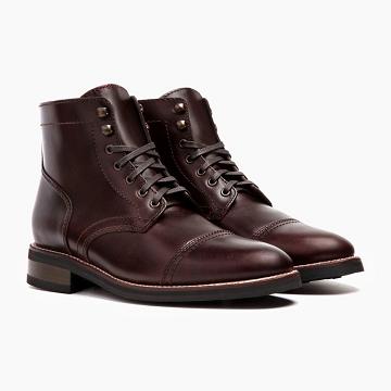Burgundy Thursday Captain Leather Rugged & Resilient Men's Boots | NZ390DFM45