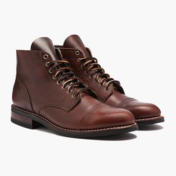 Burgundy Thursday Vanguard Leather Men's Lace Up Boots | NZ390DFM58