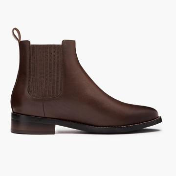 Chocolate Thursday Dreamer Leather Women's Chelsea Boots | NZ22JPQ