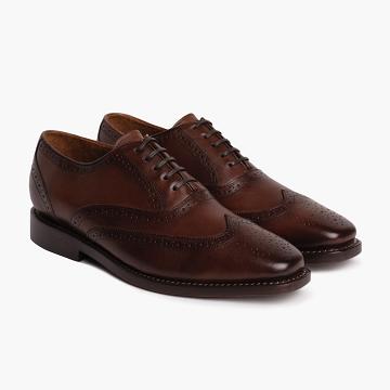 Coffee Thursday Aviator Leather Men's Dress Shoes | NZ359KOR