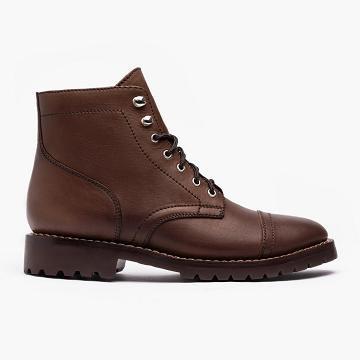 Coffee Thursday Captain Leather Rugged & Resilient Men's Boots | NZ390DFM44