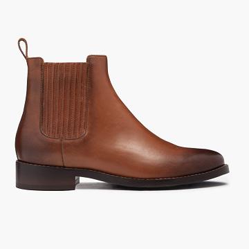 Coffee Thursday Dreamer Leather Women's Chelsea Boots | NZ230JPQ