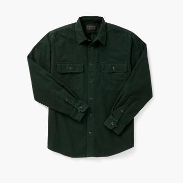 Green Thursday Field Flannel Cotton Men's Shirts | NZ320TCE