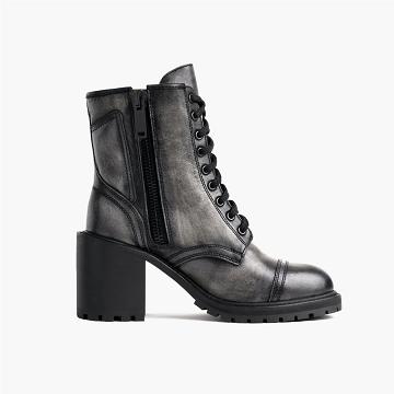 Grey Thursday Boots Rebel Leather Women's High Heels | NZ192EBC