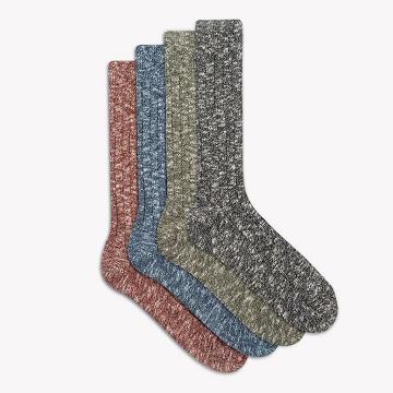 Multicolor Thursday Sodello Classic Boot Cotton 4-Pack Women's Socks | NZ121CTV