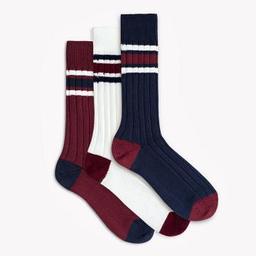 Multicolor Thursday Sodello Legacy Cotton 3-Pack Women's Socks | NZ110UZG
