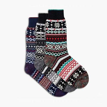 Multicolor Thursday Sodello Norwegian Cotton 3-Pack Women's Socks | NZ107PJJ