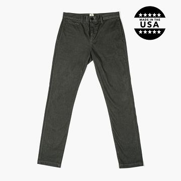 Olive Thursday Axe Slim Fit Chinos Cotton Men's Pants | NZ322EBC