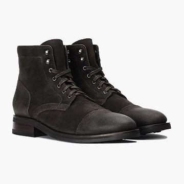 Olive Thursday Captain Suede Men's Lace Up Boots | NZ422UZG