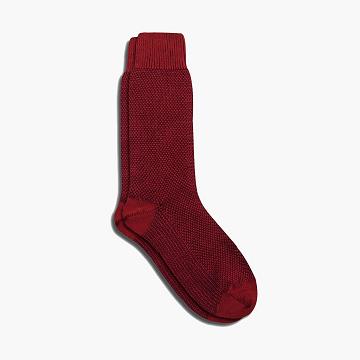 Red Thursday Sodello Birdseye Cotton Men's Socks | NZ275BEX