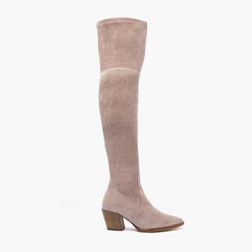 Rose / Brown Thursday Boots Tempest Suede Women's High Heels | NZ186OKI