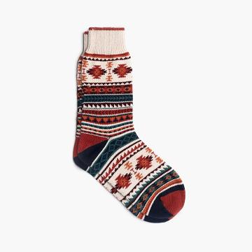 White / Multicolor Thursday Sodello Southern Sun Cotton Multicolor Women's Socks | NZ101HAP